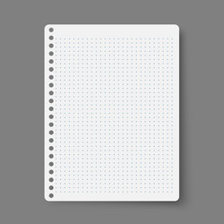 Notebook line squared dot diary template notepad vector