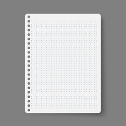 Notebook line squared dot diary template notepad vector