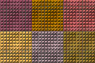 seamless pyramid tiles pattern in multiple colors vector image