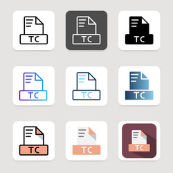 set text file format icons for various website ui vector image