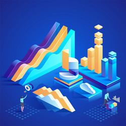data analysis for website and mobile vector image