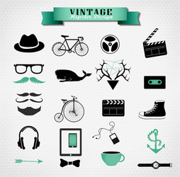 hipster style elements icon and object can be used vector