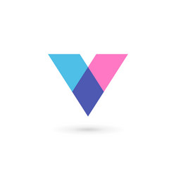 Letter v mosaic logo icon design template elements