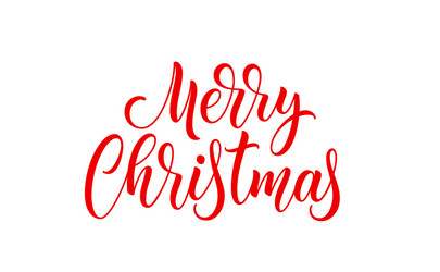 Merry christmas handwritten text vector