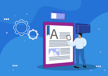 security and privacy concepts of a man using vector image
