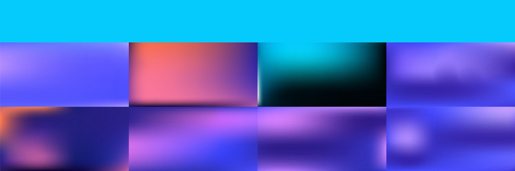 Set smooth abstract colorful mesh backgrounds vector