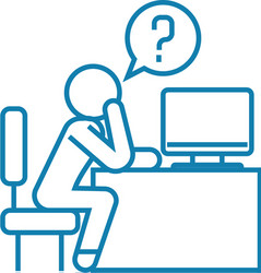 working issue linear icon concept vector image
