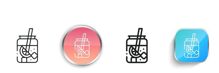 lemonade icon thin linear regular and button vector image
