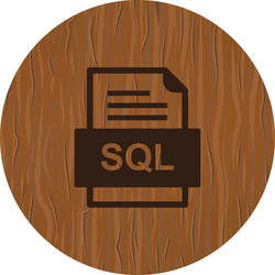 sql file document icon vector image