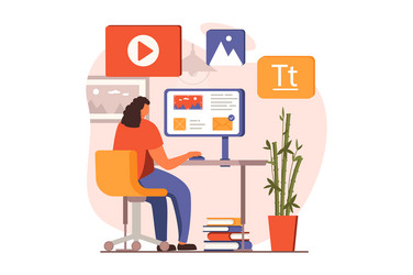 ui and ux designers web concept in flat design vector image