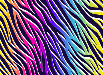 Zebra rainbow abstract seamless pattern colorful Vector Image