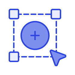 an amazing icon of add button in modern design vector image