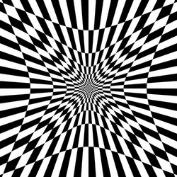 Checkered pattern with distortion effect deformed vector