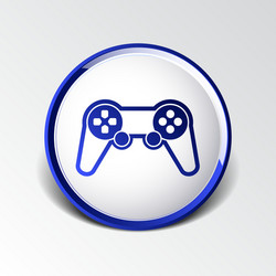 Joystick icon rounded squares button console vector