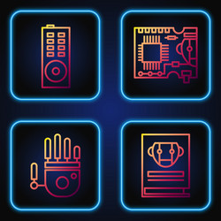 Set line user manual mechanical robot hand vector