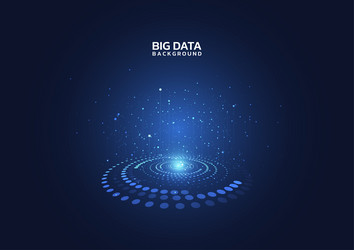 big data visualization abstract technology vector image