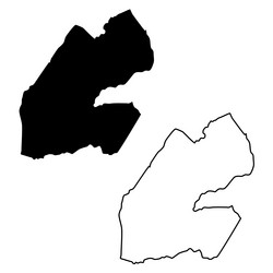 Djibouti Map Silhouette Vector Image