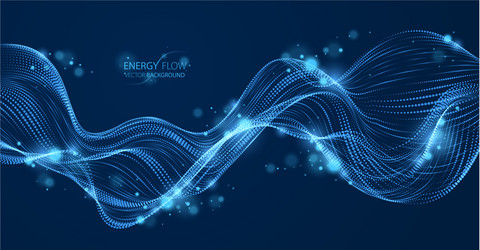 Dynamic Particle Flow - Blue vector image