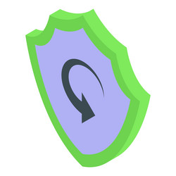 security shield protecting with rotating arrow vector image