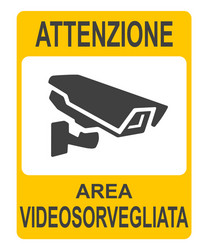 Closed circuit television sign or cctv vector