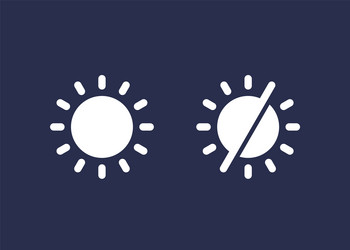 Day mode on and off icons for web apps vector