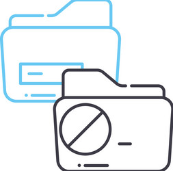 prevent document line icon outline symbol vector image