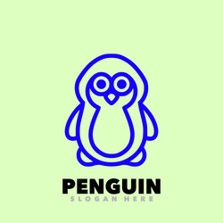 Logo penguin design template Royalty Free Vector Image