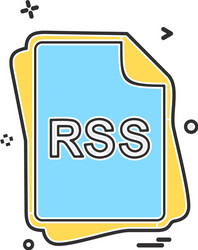 rss file type icon design vector image