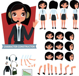 Businesswoman office employee cartoon vector