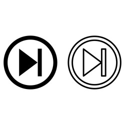 next button icon set in two styles vector image