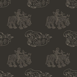 seamless pattern with ancient scythian art vector image