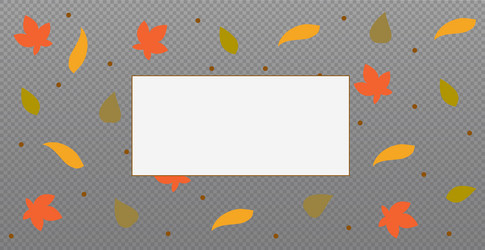 Autumn web template transparent background vector