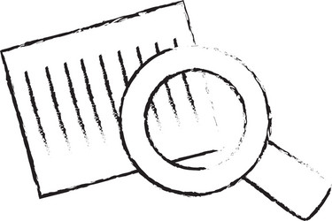 Bars code and magnifying glass vector