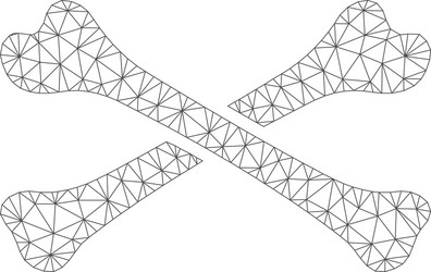 bones polygonal frame mesh vector image