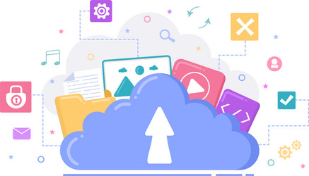 Cloud storage service for hosting or data center vector