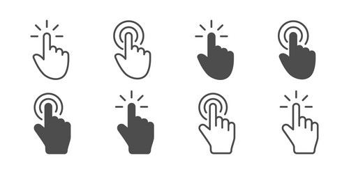 cursor click collection concept computer vector image
