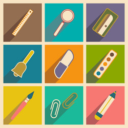 flat with shadow concept and mobile application vector image
