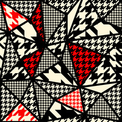 houndstooth pattern on abstract geometric vector image