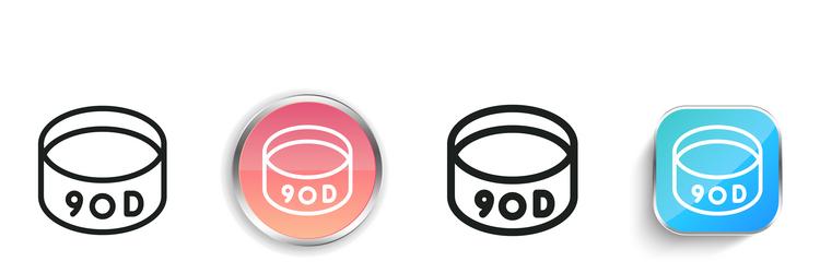 lens icon thin linear regular and button style vector image