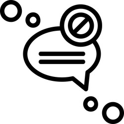 message blocked linear style icon design vector image