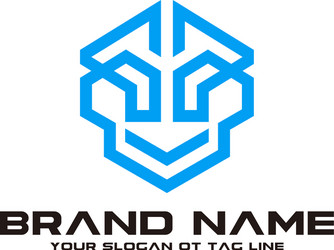 modern robot logo design vector