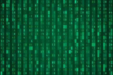 random green hex code stream vector image