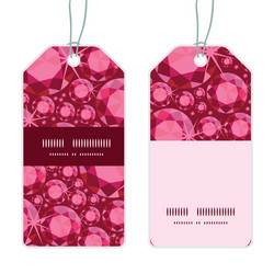 ruby vertical stripe frame pattern tags set vector image