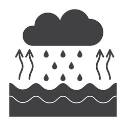 Water cycle black and white Royalty Free Vector Image