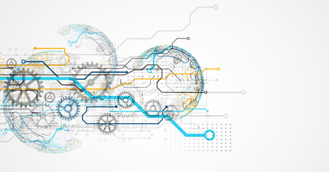 abstract technology concept circuit board high vector image