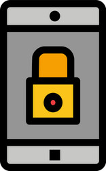 application lock mobile vector image
