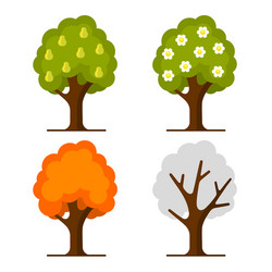 Elegant Pear Tree Collection vector image
