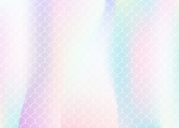 gradient scale background with holographic mermaid vector image