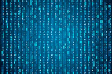 Hexadecimal Data Stream - Cyber Security vector image