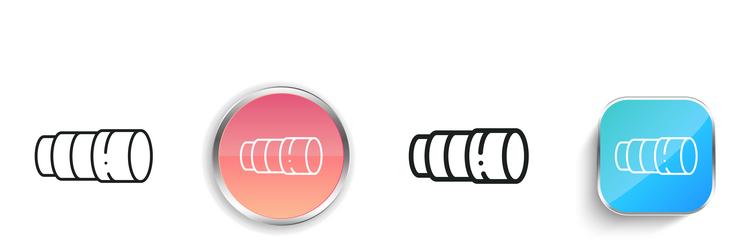 lens icon thin linear regular and button style vector image
